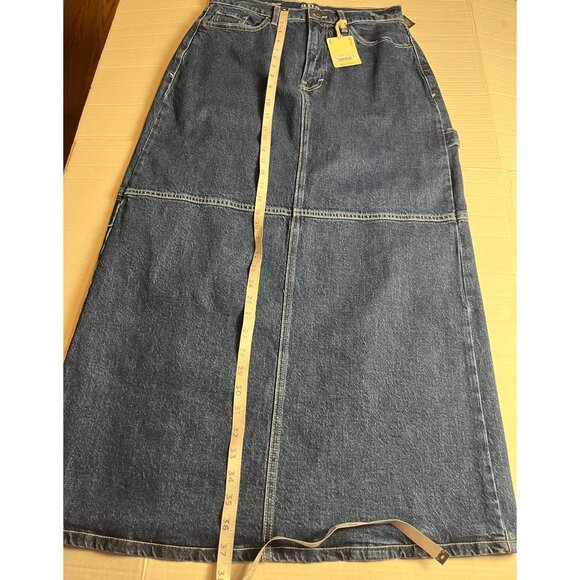 NWT-A.n.a Womens High-Rise Denim maxi Skirt Size 6 classic - Picture 11 of 11